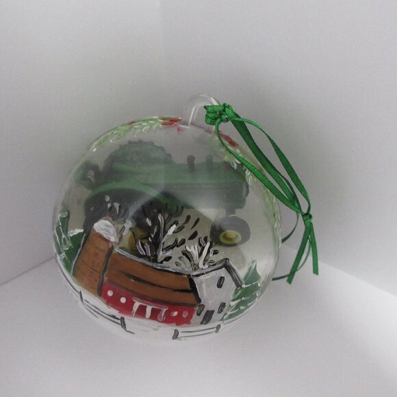 John Deere Tractor Hand Crafted Hanging Ornaments Holiday - Picture 1 of 7